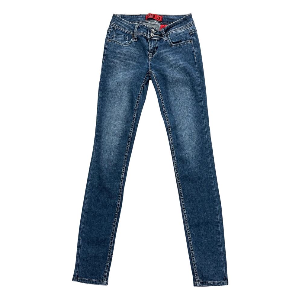 Zanadi Skinny Jeans Size 3 Embroidered Fleur de Lis Pocket Stretch
